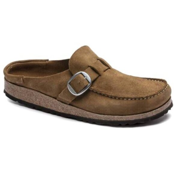 Birkenstock Shoes - Birkenstock Buckley Tan Slip-On Backless Shoes Closed Toe Size 40 9 Women's